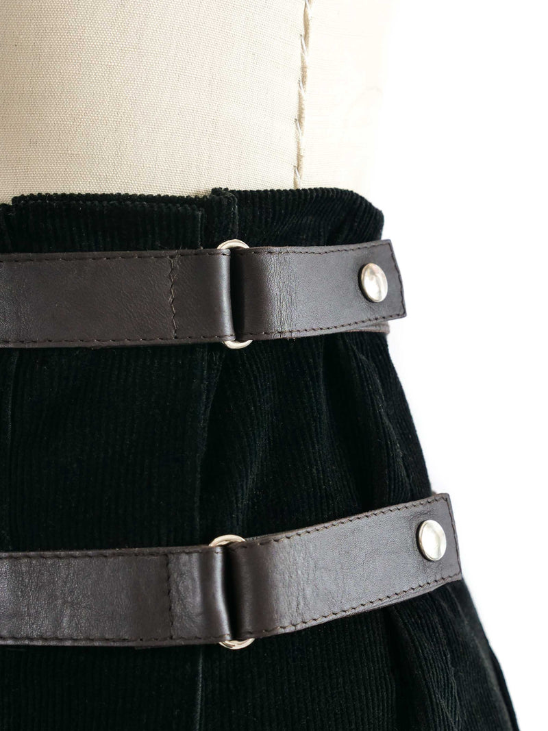 Miu Miu Corduroy Pleat Mini Skirt Bottom arcadeshops.com