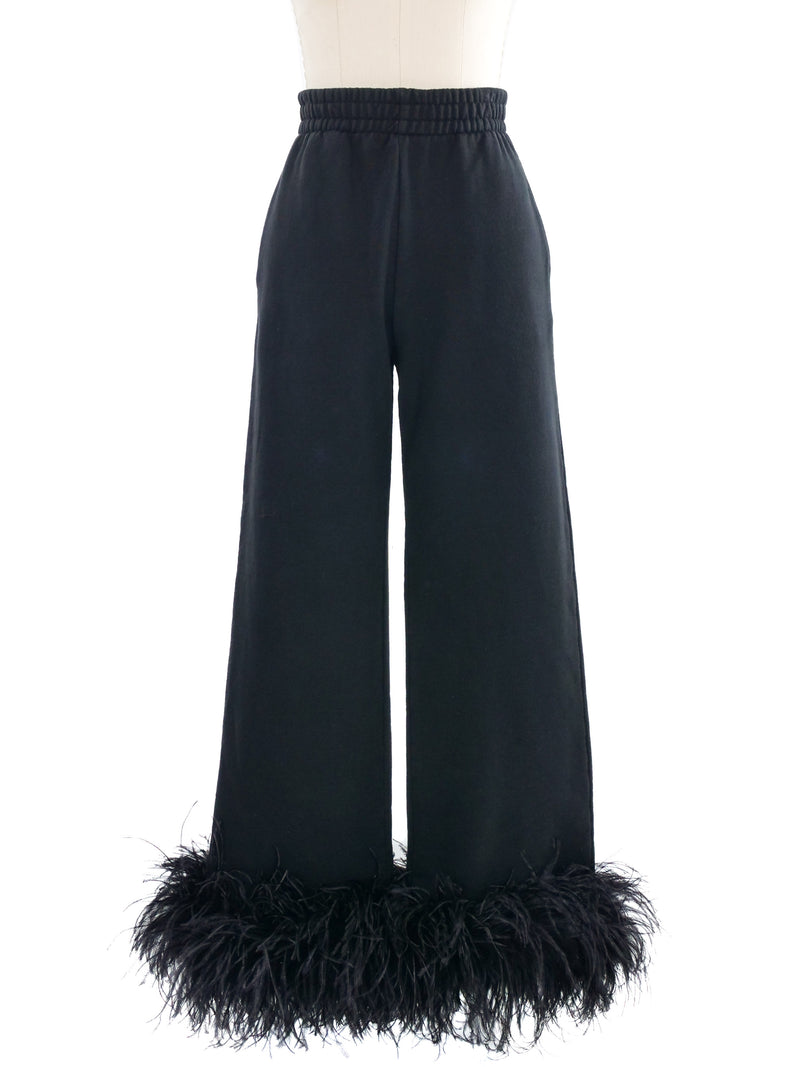 2023 Prada Feathered Lounge Pants Bottom arcadeshops.com
