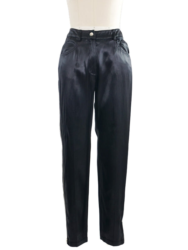 2000 John Galliano Zip Satin Trousers Bottom arcadeshops.com