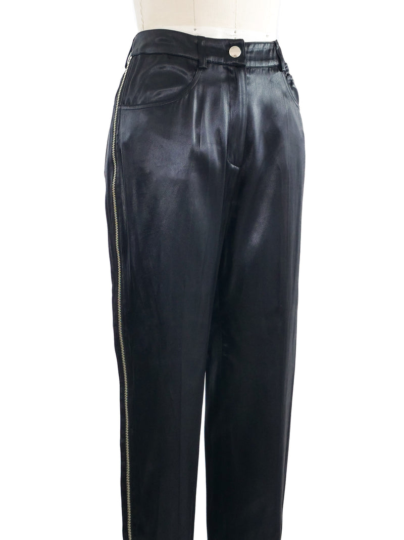 2000 John Galliano Zip Satin Trousers Bottom arcadeshops.com