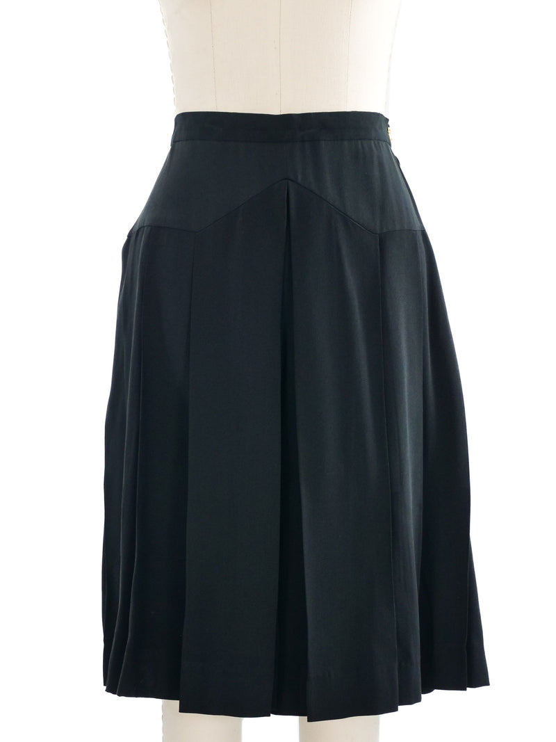 Chanel Pleated Black Shorts Bottom arcadeshops.com