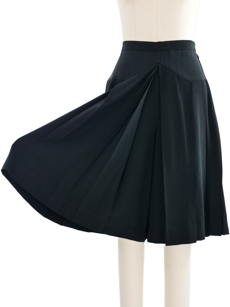 Chanel Pleated Black Shorts Bottom arcadeshops.com