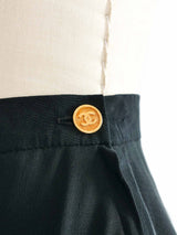 Chanel Pleated Black Shorts Bottom arcadeshops.com