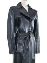 Gucci Belted Leather Coat