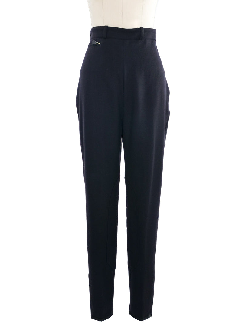 Hermes Black Wool Riding Pants Bottom arcadeshops.com