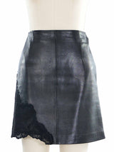 1980s Gianni Versace Lace Accent Mini Skirt Bottom arcadeshops.com