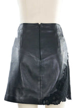 1980s Gianni Versace Lace Accent Mini Skirt Bottom arcadeshops.com