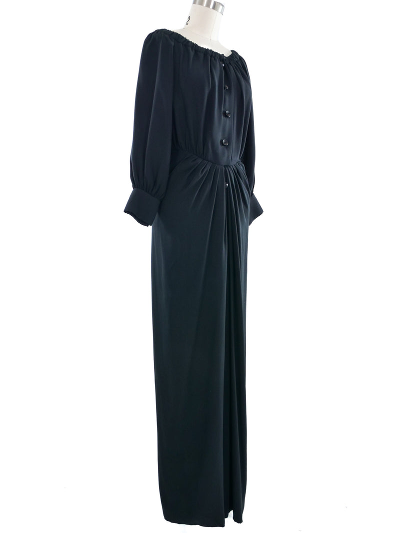 Galanos Silk Crepe Maxi Dress Dress arcadeshops.com