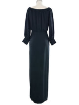 Galanos Silk Crepe Maxi Dress Dress arcadeshops.com