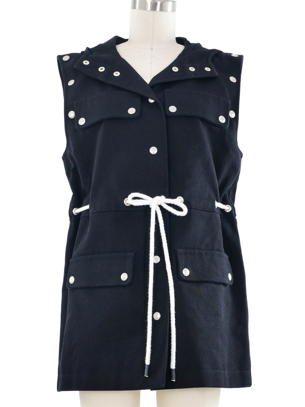 Courreges Snap Detailed Canvas Jacket Jacket arcadeshops.com