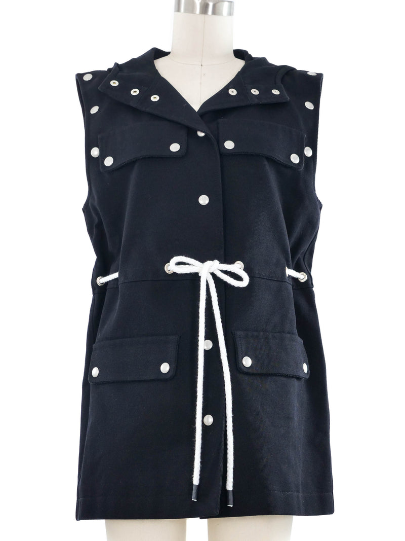 Courreges Snap Detailed Canvas Jacket Jacket arcadeshops.com