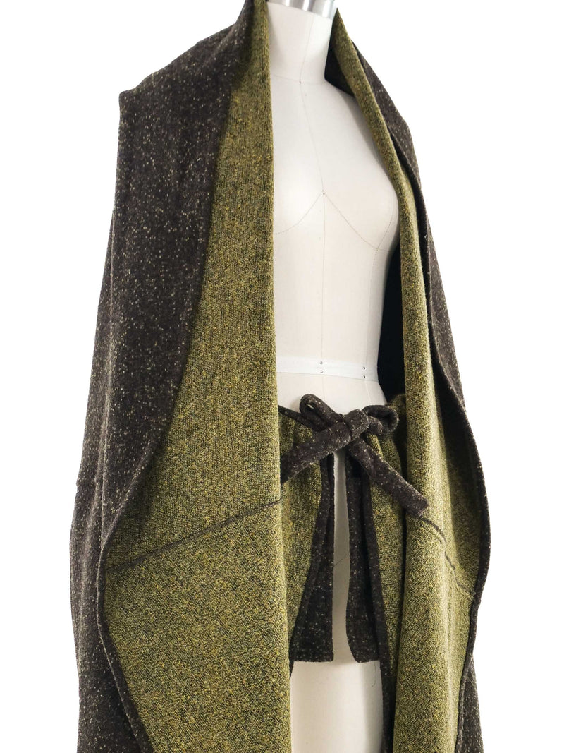 2001 Yeohlee Speckled Brown Felted Cape Outerwear arcadeshops.com