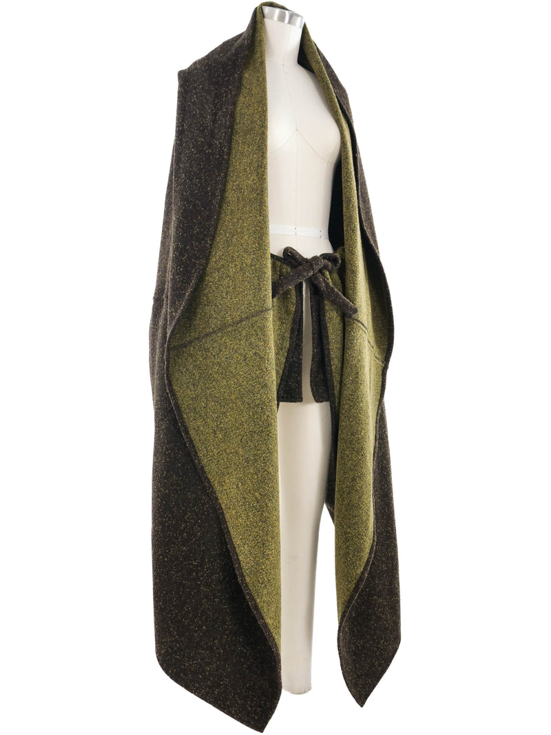 2001 Yeohlee Speckled Brown Felted Cape Outerwear arcadeshops.com