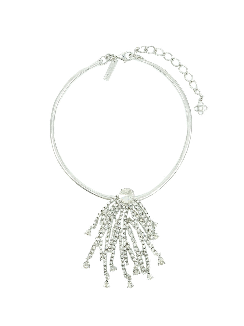 Oscar de la Renta Crystal Branch Collar Necklace