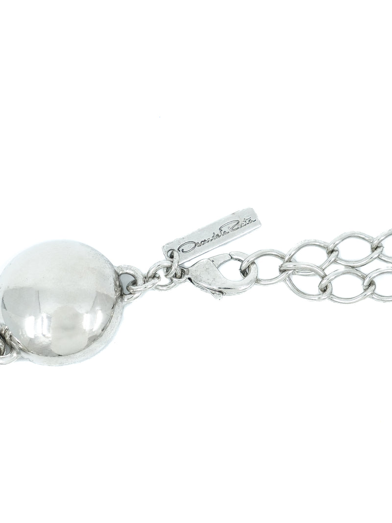 Oscar de la Renta Chrome Dome Necklace