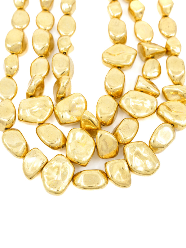 Oscar de la Renta Goldtone Nugget Necklace