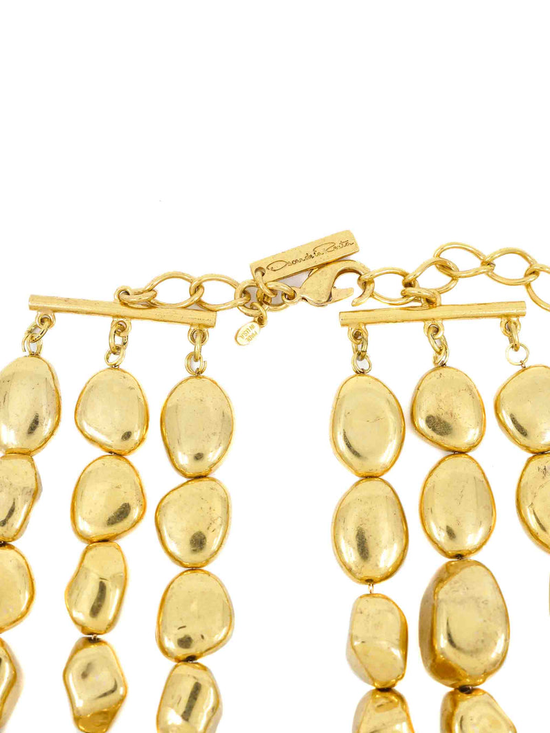 Oscar de la Renta Goldtone Nugget Necklace