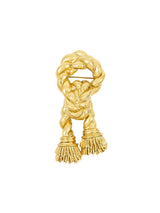 Kenneth Jay Lane Goldtone Tassel Knot Brooch