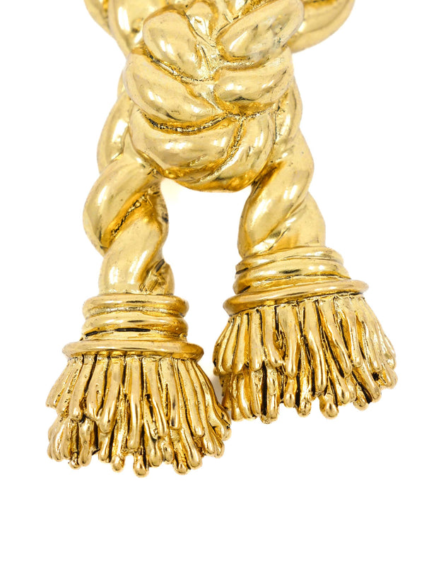 Kenneth Jay Lane Goldtone Tassel Knot Brooch