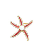 Kenneth Jay Lane Enamel Starfish Brooch