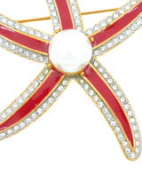 Kenneth Jay Lane Enamel Starfish Brooch