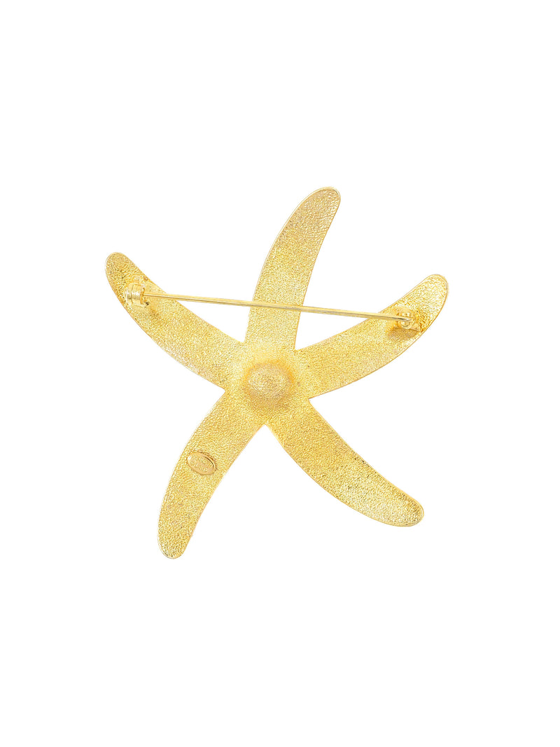 Kenneth Jay Lane Enamel Starfish Brooch