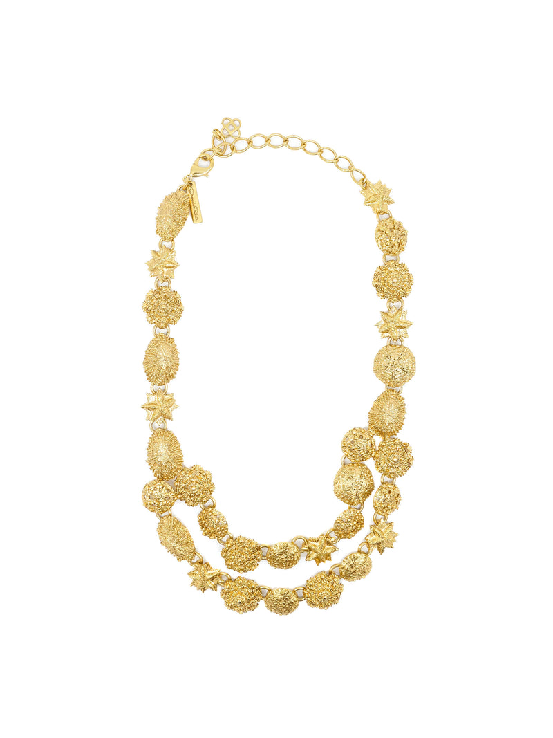 Oscar de la Renta Goldtone Shell Necklace