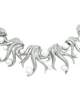 Oscar de la Renta Pearl Beaded Scroll Necklace