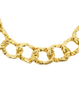 Kenneth Jay Lane Textured Goldtone Chainlink Necklace