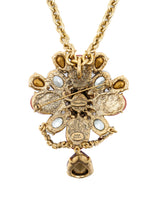 Oscar de la Renta Red Crystal Convertible Pendant Necklace