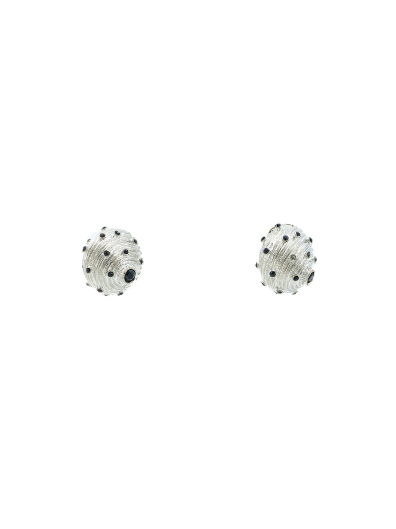 Oscar de la Renta Embellished Seashell Earrings