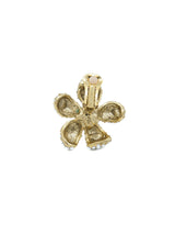 Oscar de la Renta Pearl Bead Flower Earrings