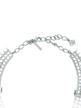 Oscar de la Renta Silvertone Crystal Collar