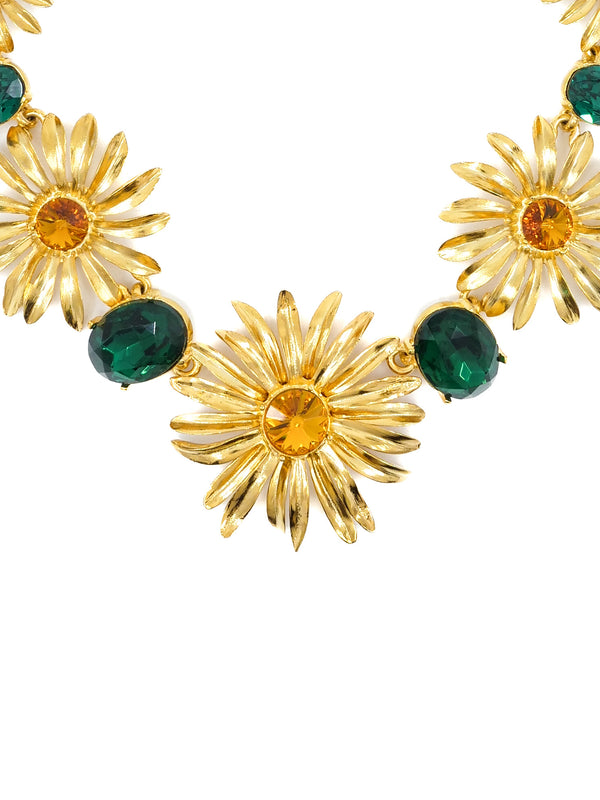 Kenneth Jay Lane Floral Sunburst Necklace