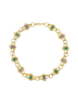 Goldtone Multicolor Cabochon Necklace