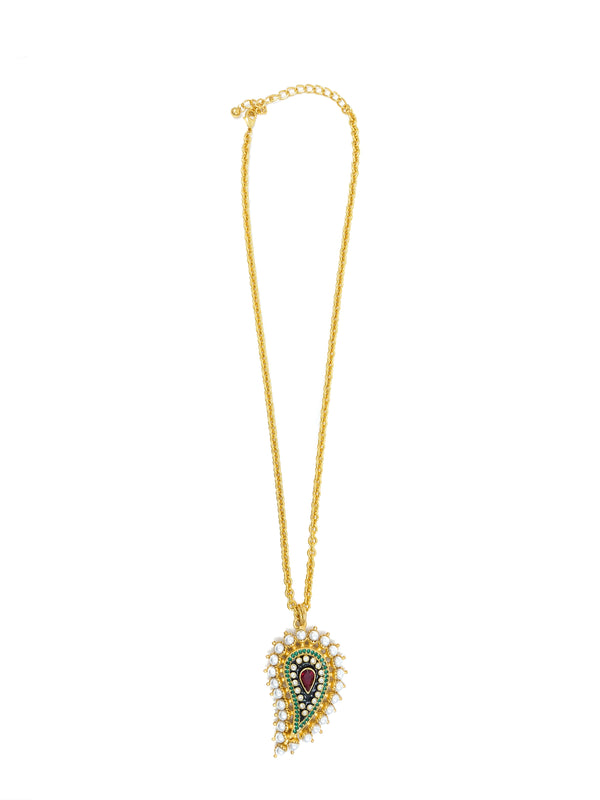 Kenneth Jay Lane Paisley Pendant Necklace