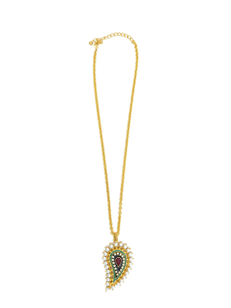Kenneth Jay Lane Paisley Pendant Necklace