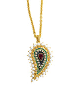 Kenneth Jay Lane Paisley Pendant Necklace