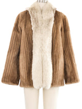 Fox Trimmed Corduroy Mink Jacket Jacket arcadeshops.com