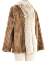 Fox Trimmed Corduroy Mink Jacket Jacket arcadeshops.com