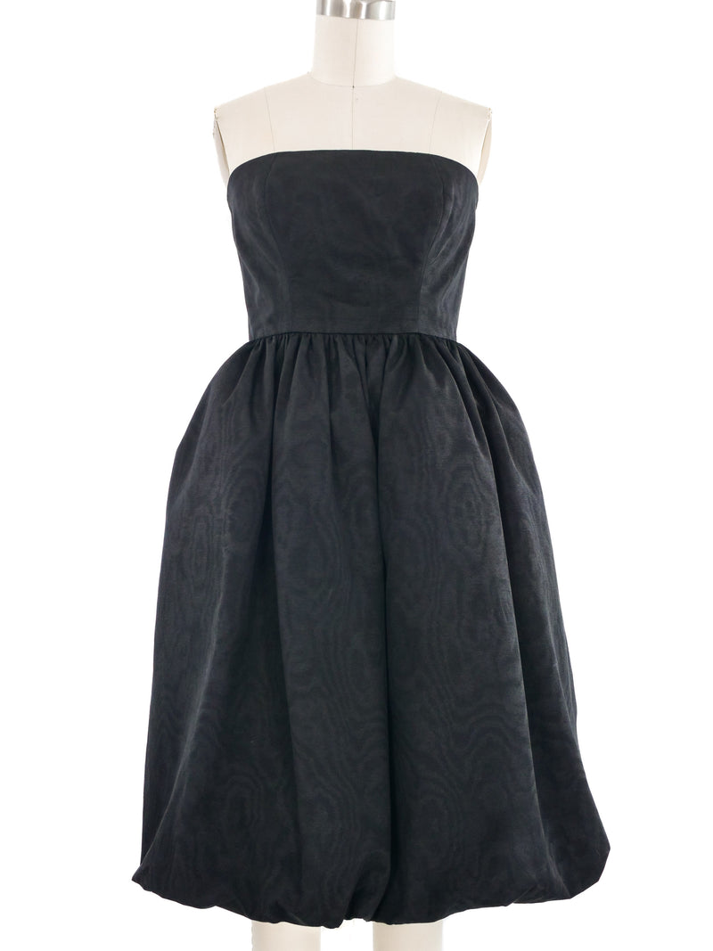 1980s Black Bubble Skirt Dress