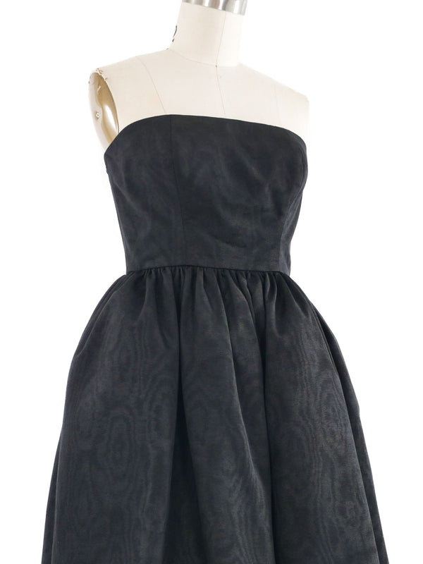 1980s Black Bubble Skirt Dress