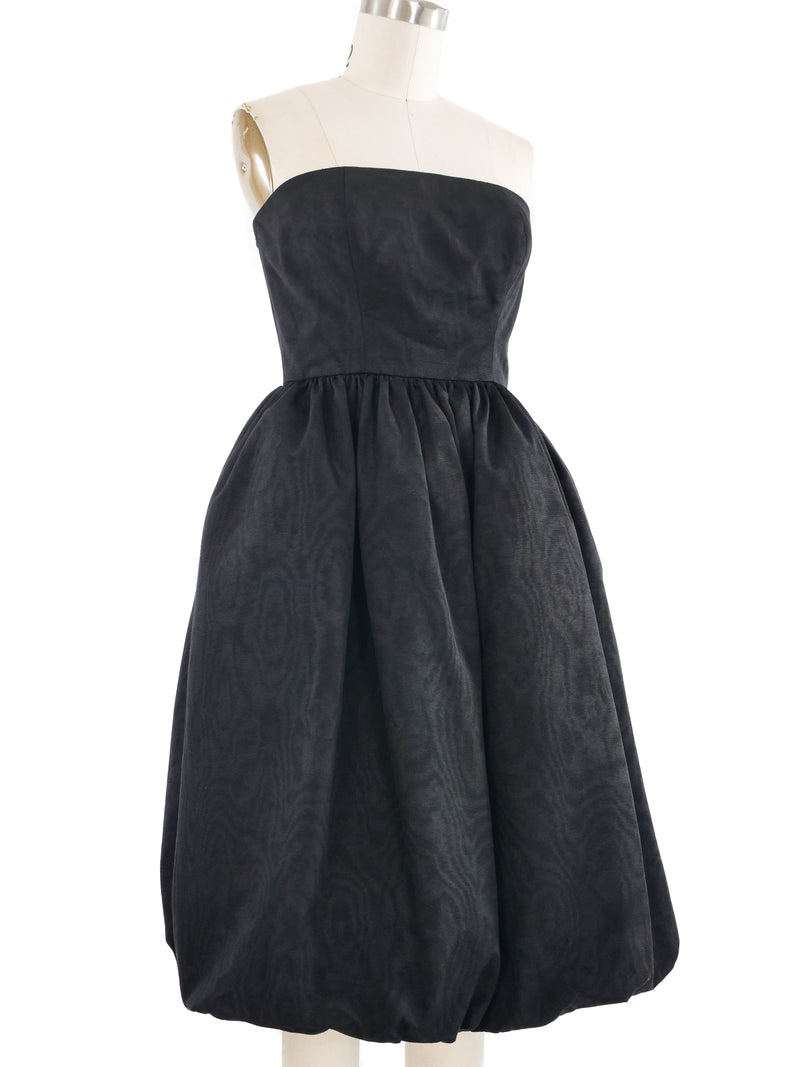 1980s Black Bubble Skirt Dress