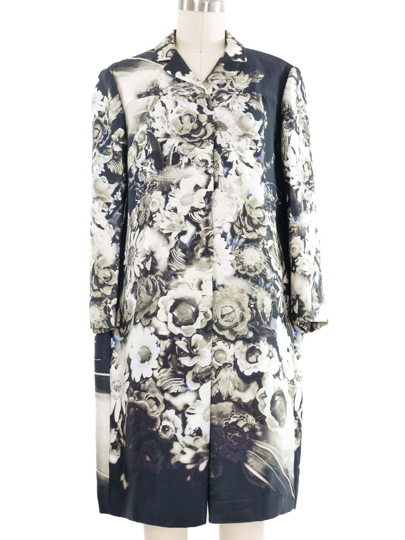 2010 Prada Floral Silk Coat