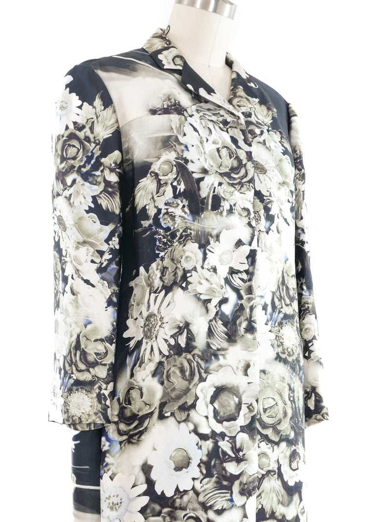 2010 Prada Floral Silk Coat