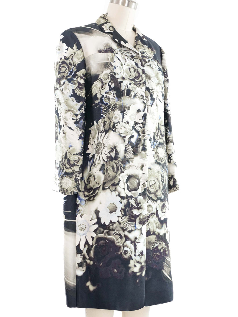 2010 Prada Floral Silk Coat