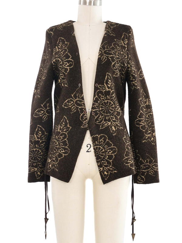Just Cavalli Intarsia Knit Cardigan
