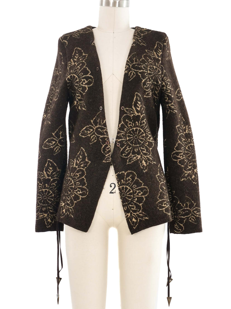 Just Cavalli Intarsia Knit Cardigan