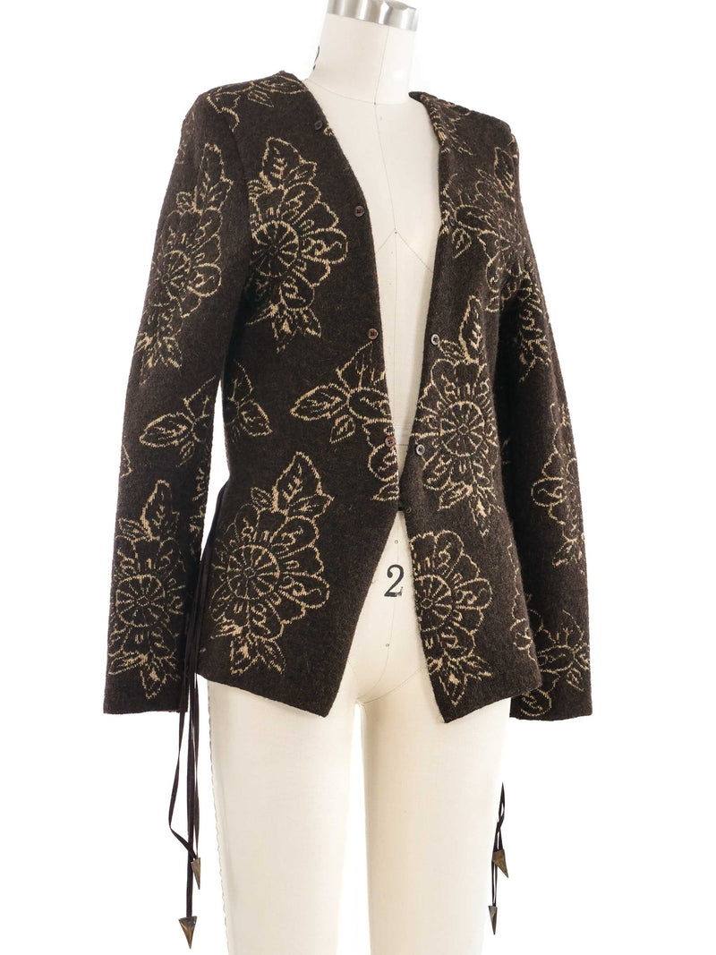Just Cavalli Intarsia Knit Cardigan