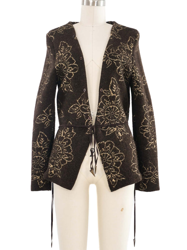 Just Cavalli Intarsia Knit Cardigan